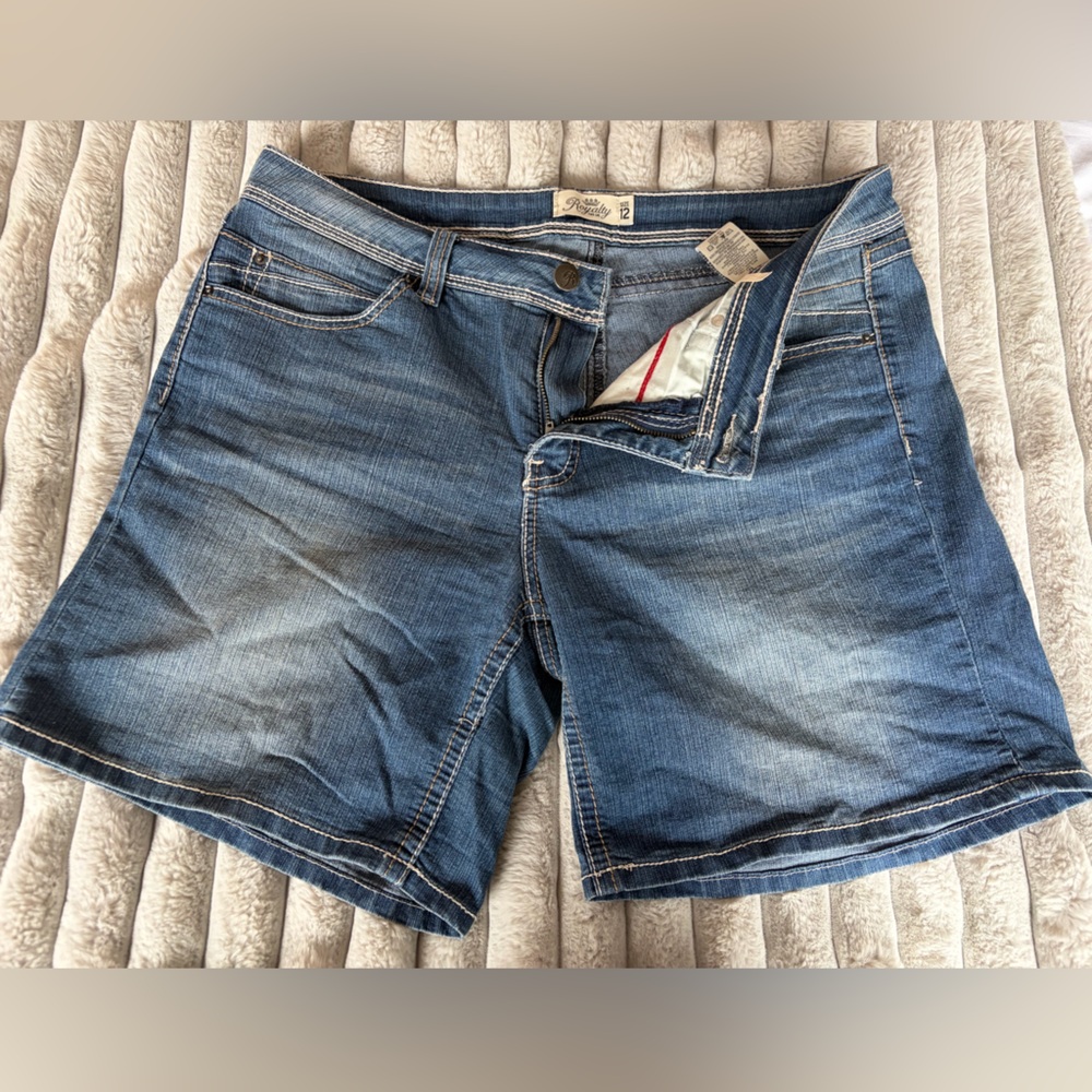 Royalty Washed Blue Denim Cutoff Short